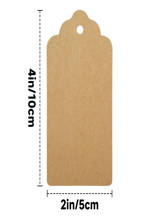 KINGLAKE Kraft Paper Gift Tags 2X4 Inch With String - 50 Pcs Brown Price Tags for Christmas Presents, Holiday Bags, Wrapping Crafts - Image 2